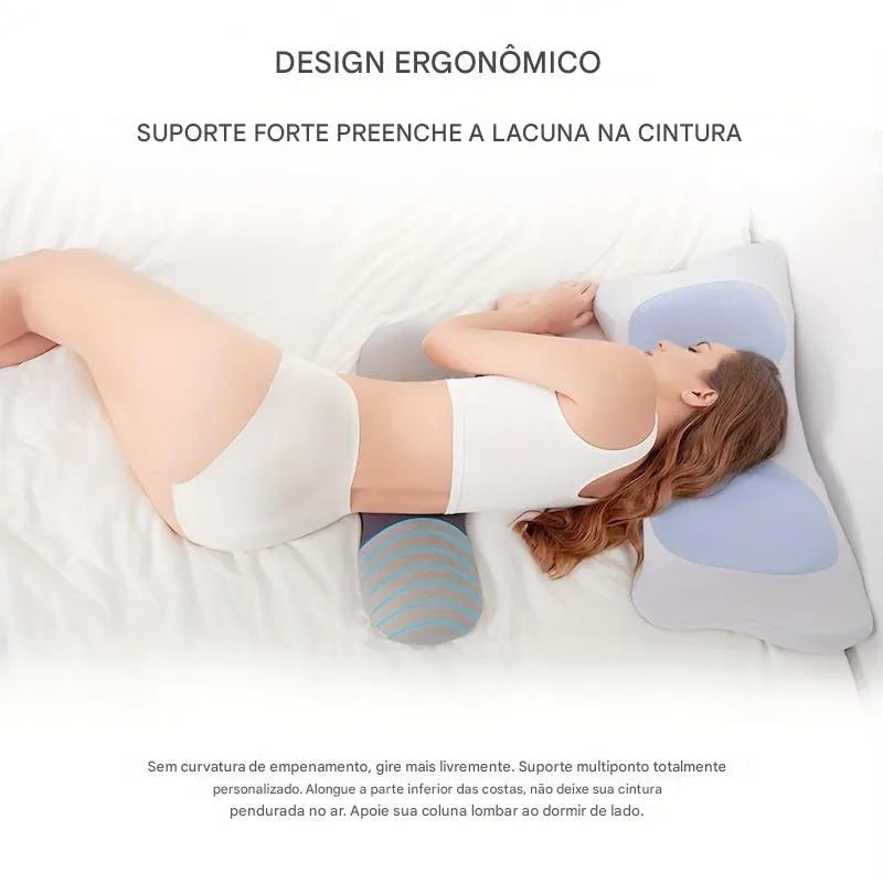 Almofada Ergonômica de Apoio Lombar em Espuma Viscoelástica Ortoluxxe