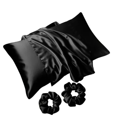 Conjunto Luxuoso de 3 Peças em Material Acetinado para Quarto e Banheiro Ortoluxxe