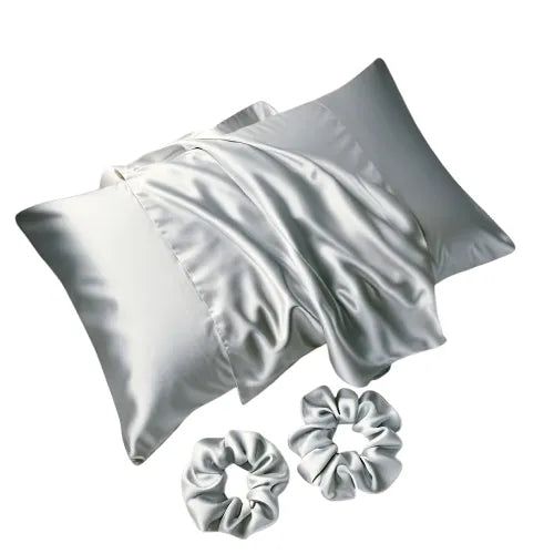 Conjunto Luxuoso de 3 Peças em Material Acetinado para Quarto e Banheiro Ortoluxxe