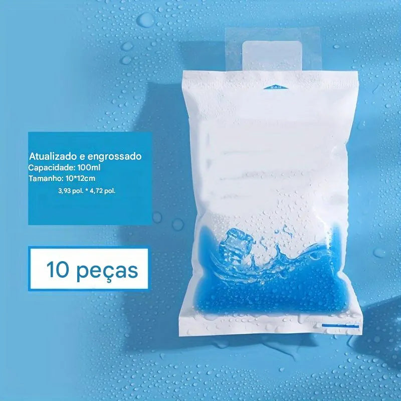 Kit com 10 Bolsas de Gelo Reutilizáveis Ortoluxxe