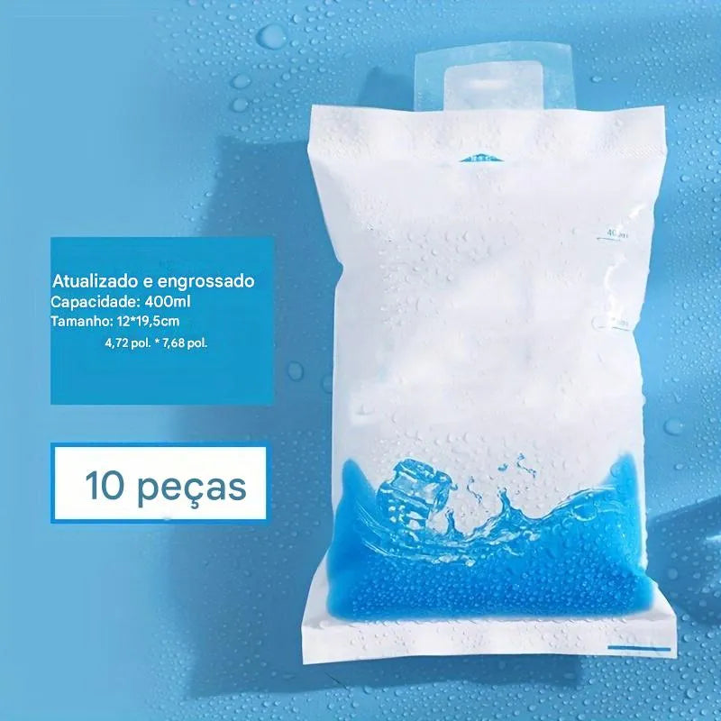 Kit com 10 Bolsas de Gelo Reutilizáveis Ortoluxxe