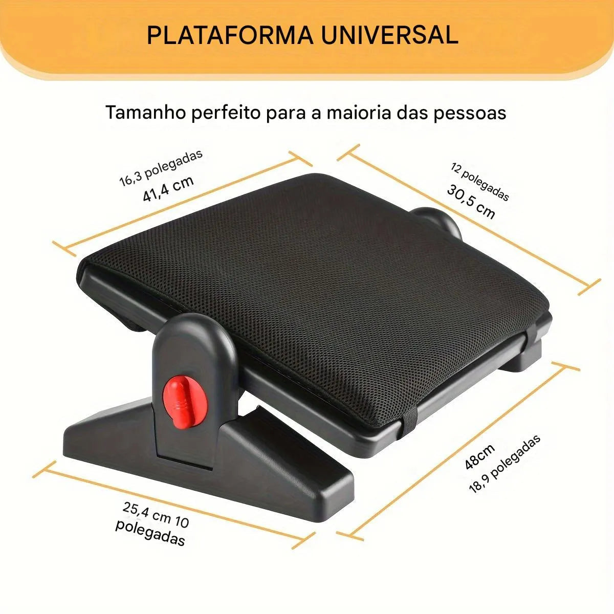 Apoio para os Pés Ergonômico de Escritório com Almofada Removível