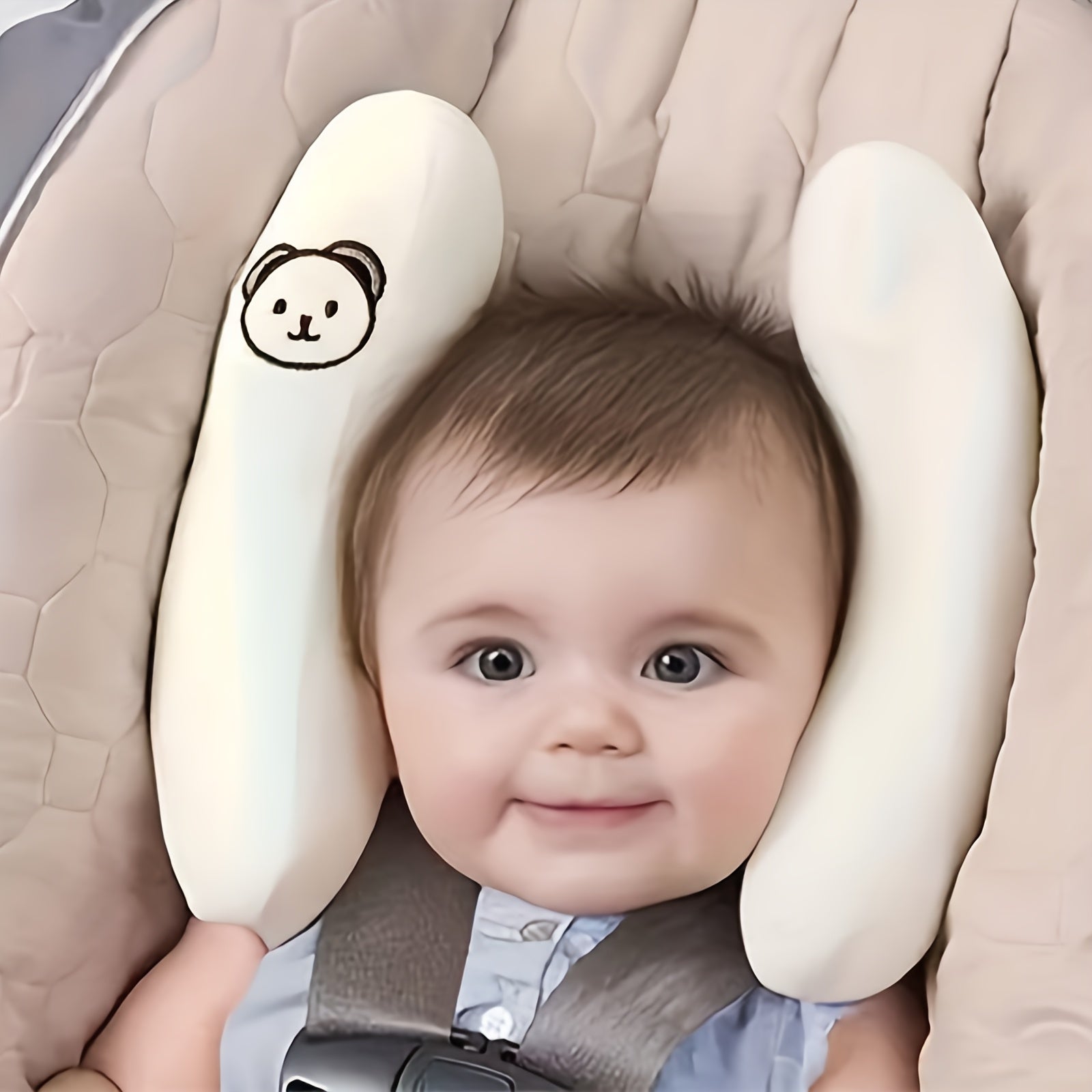 Almofada de Encosto de Cabeça Ajustável para Assento de Segurança Infantil Ortoluxxe