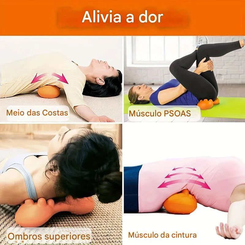 Rolo de Massagem para Alongamento do Piriforme e Alívio da Dor Ciática e Lombar Ortoluxxe