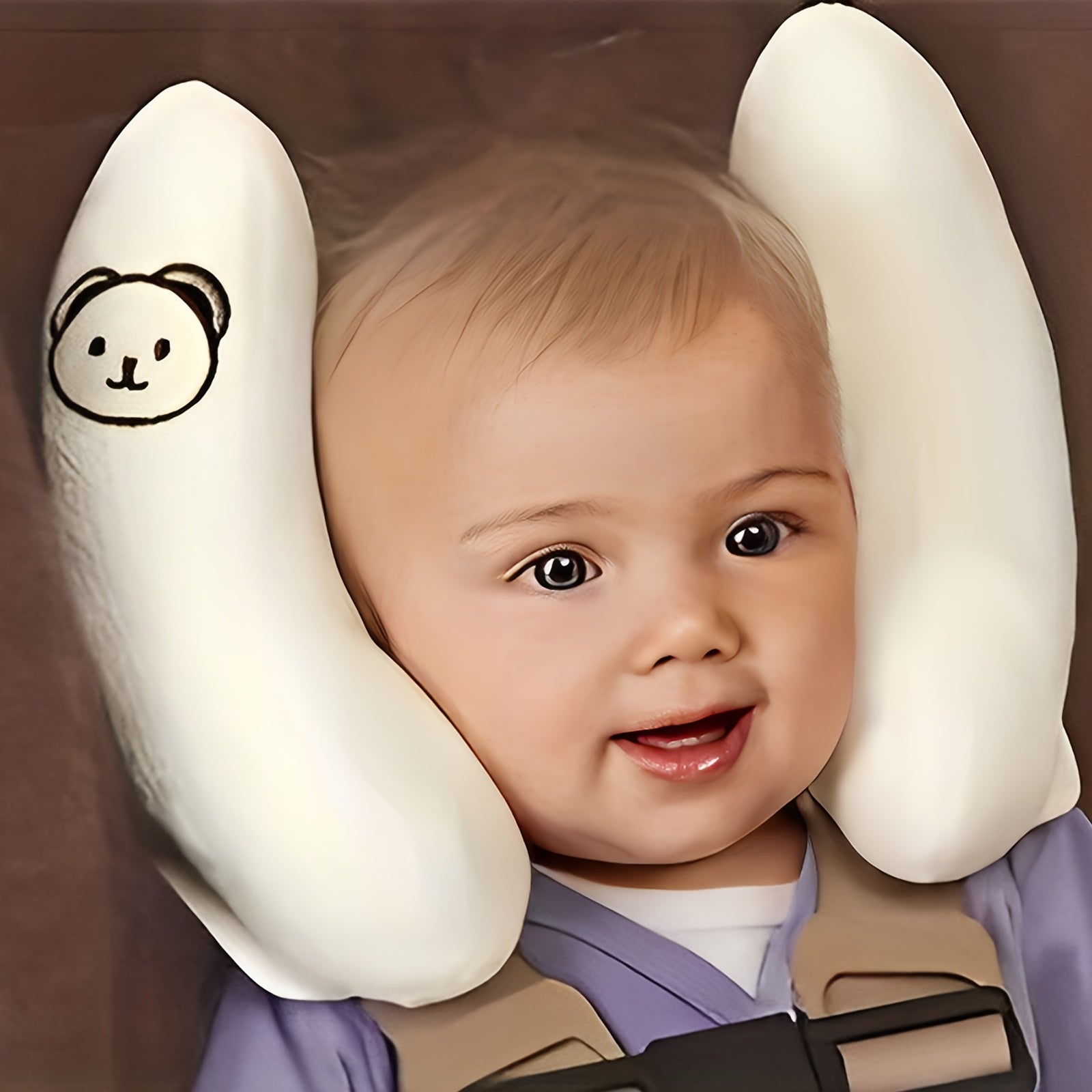 Almofada de Encosto de Cabeça Ajustável para Assento de Segurança Infantil Ortoluxxe