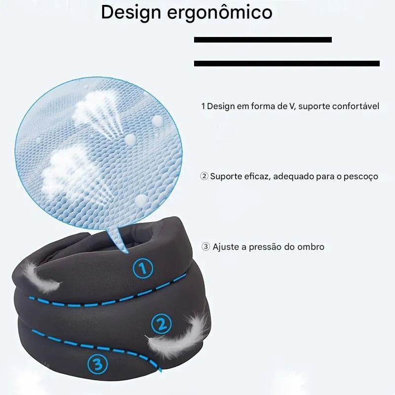 Colar Cervical Ajustável de Espuma Macia para Conforto e Estabilidade Ortoluxxe