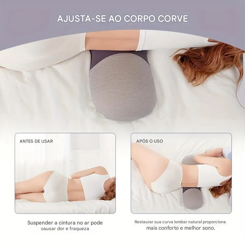 Almofada Ergonômica de Apoio Lombar em Espuma Viscoelástica Ortoluxxe
