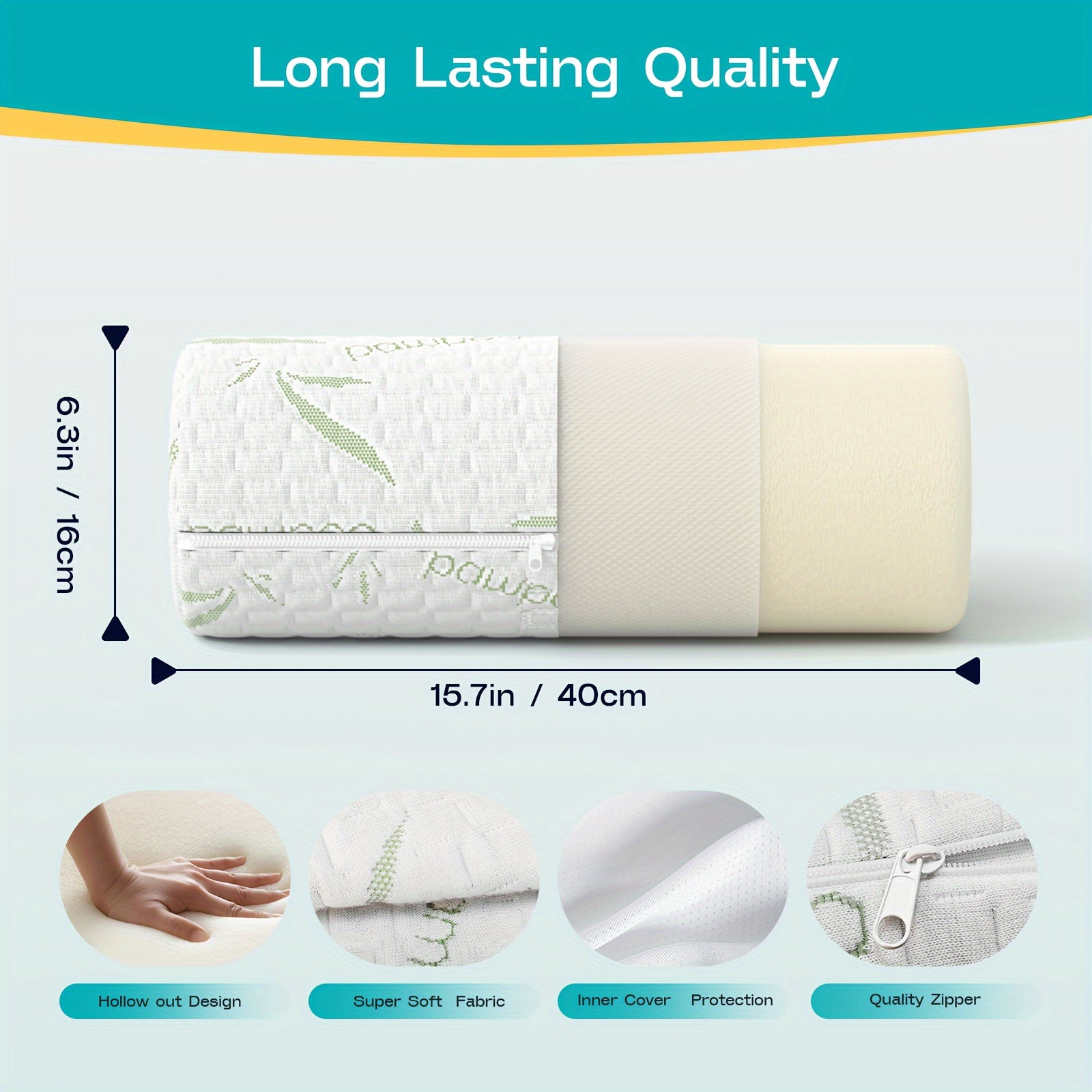 Almofada Ergonômica de Cilindro de Espuma Viscoelástica Ortoluxxe