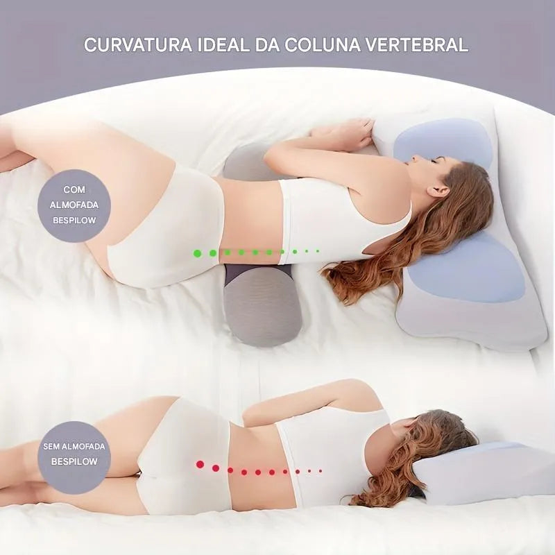 Almofada Ergonômica de Apoio Lombar em Espuma Viscoelástica Ortoluxxe
