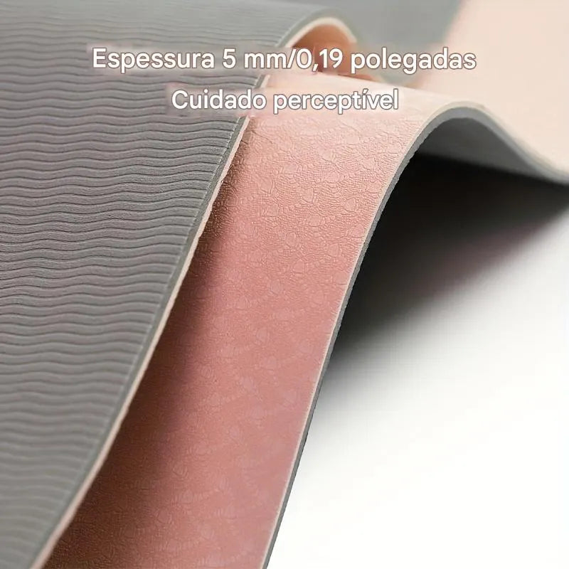 Tapete de Yoga Antiderrapante TPE Rosa Ortoluxxe