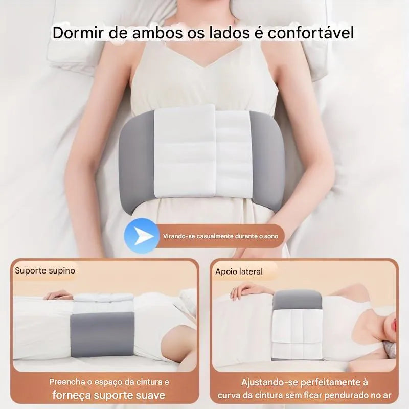 Travesseiro Para Lombar SleepBack Ajustável com Fibra de Poliéster Ortoluxxe