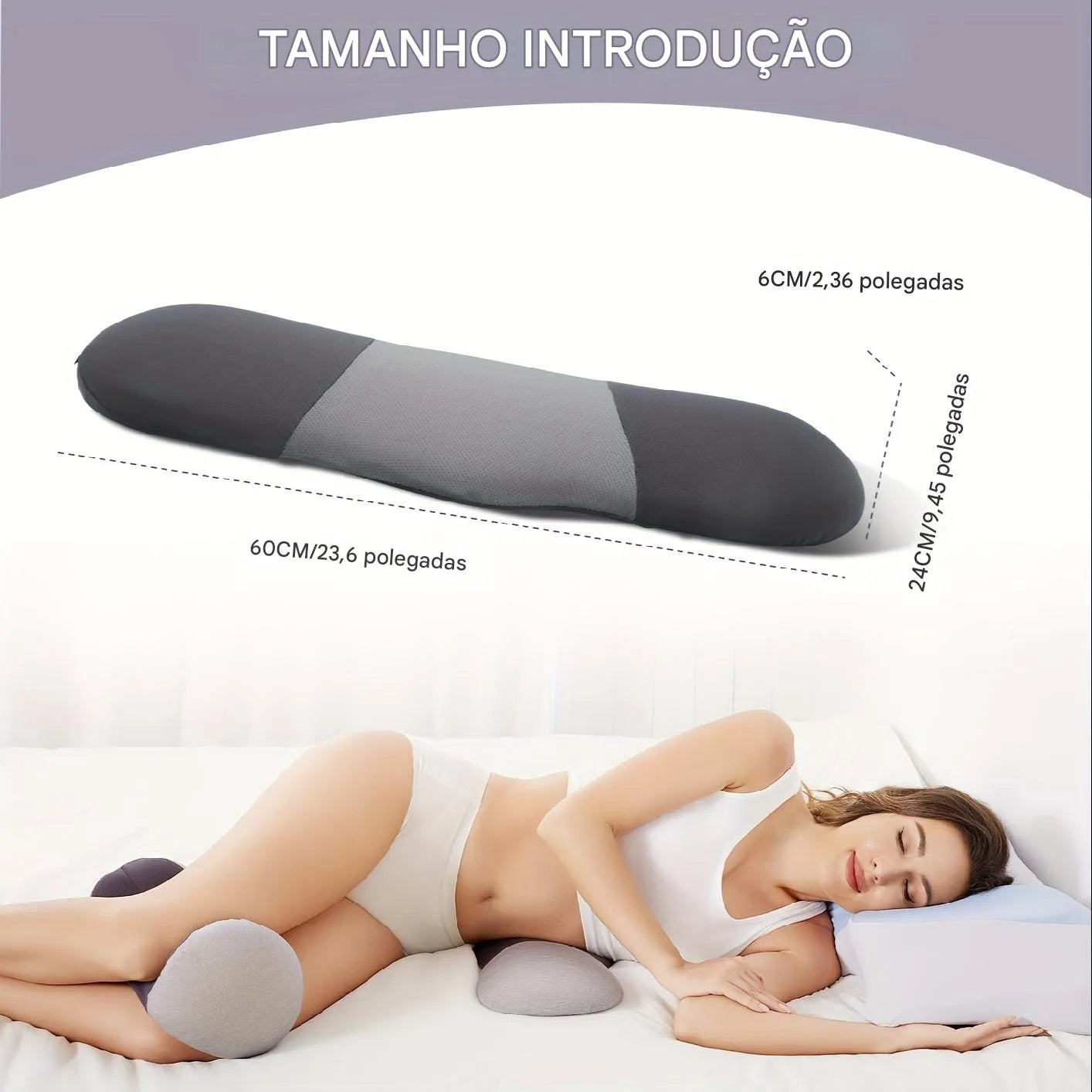 Almofada Ergonômica de Apoio Lombar em Espuma Viscoelástica Ortoluxxe