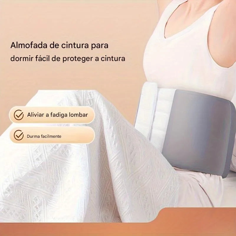 Travesseiro Para Lombar SleepBack Ajustável com Fibra de Poliéster Ortoluxxe