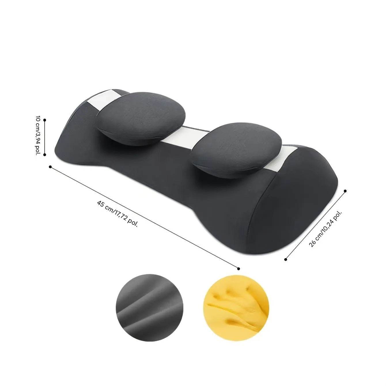 Travesseiro Ergonômico com Suporte para Pescoço, Costas e Conforto Ortoluxxe