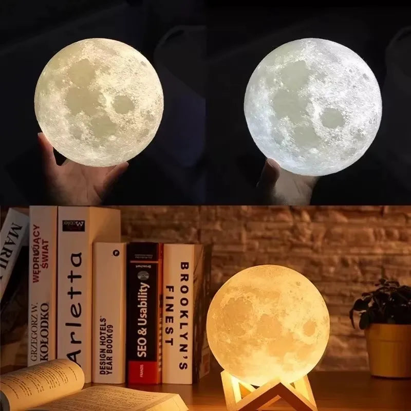 Luminária Umidificador Lua 3D