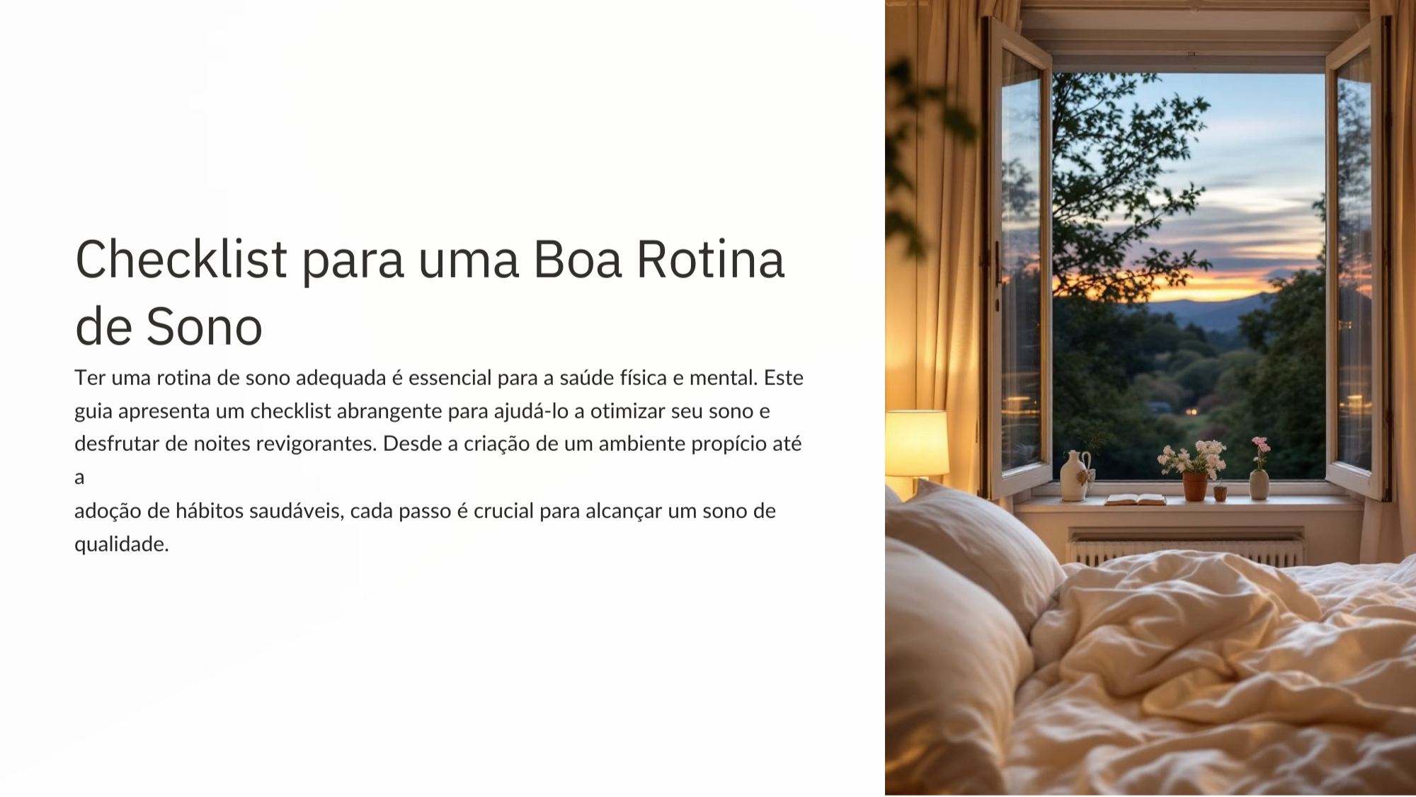 Checklist para uma Boa Rotina de Sono