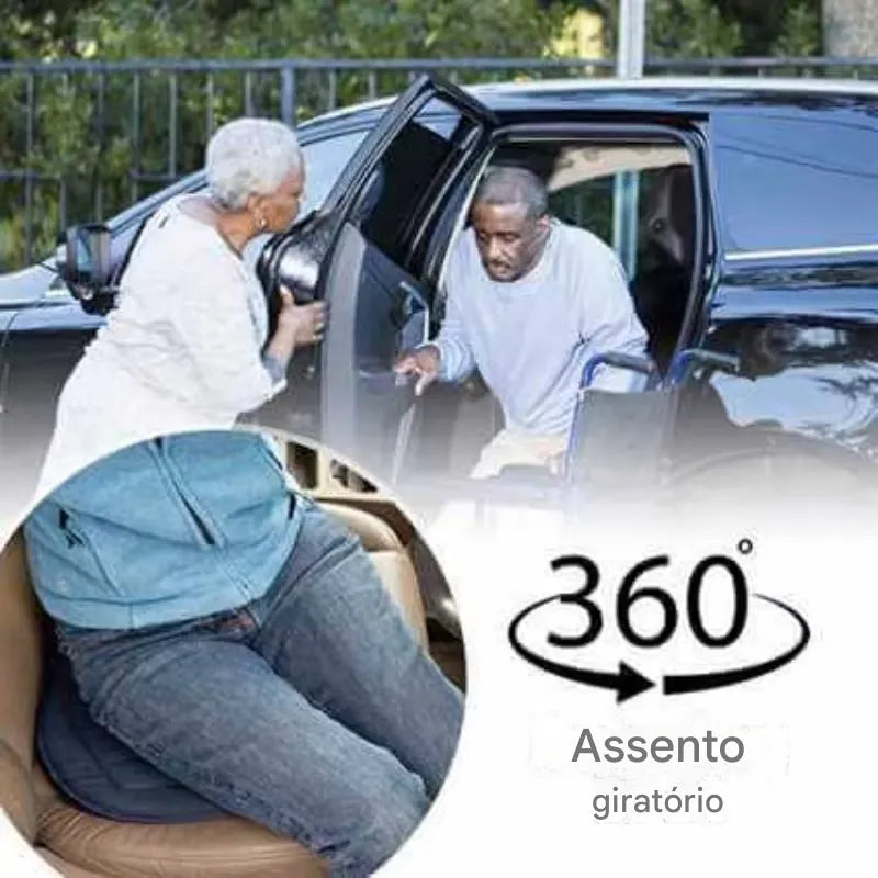 Almofada Giratória 360° Ortoluxxe com Espuma de Memória para Assento de Carro e Cadeira