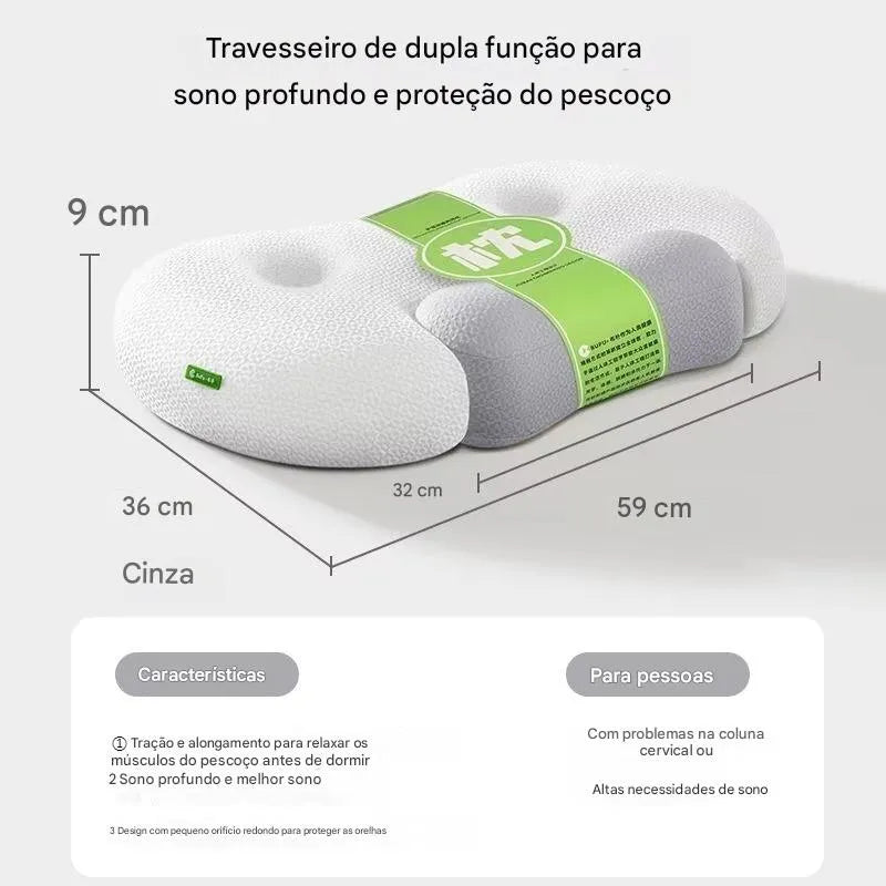 Travesseiro Cervical Ergonômico de Espuma Memory