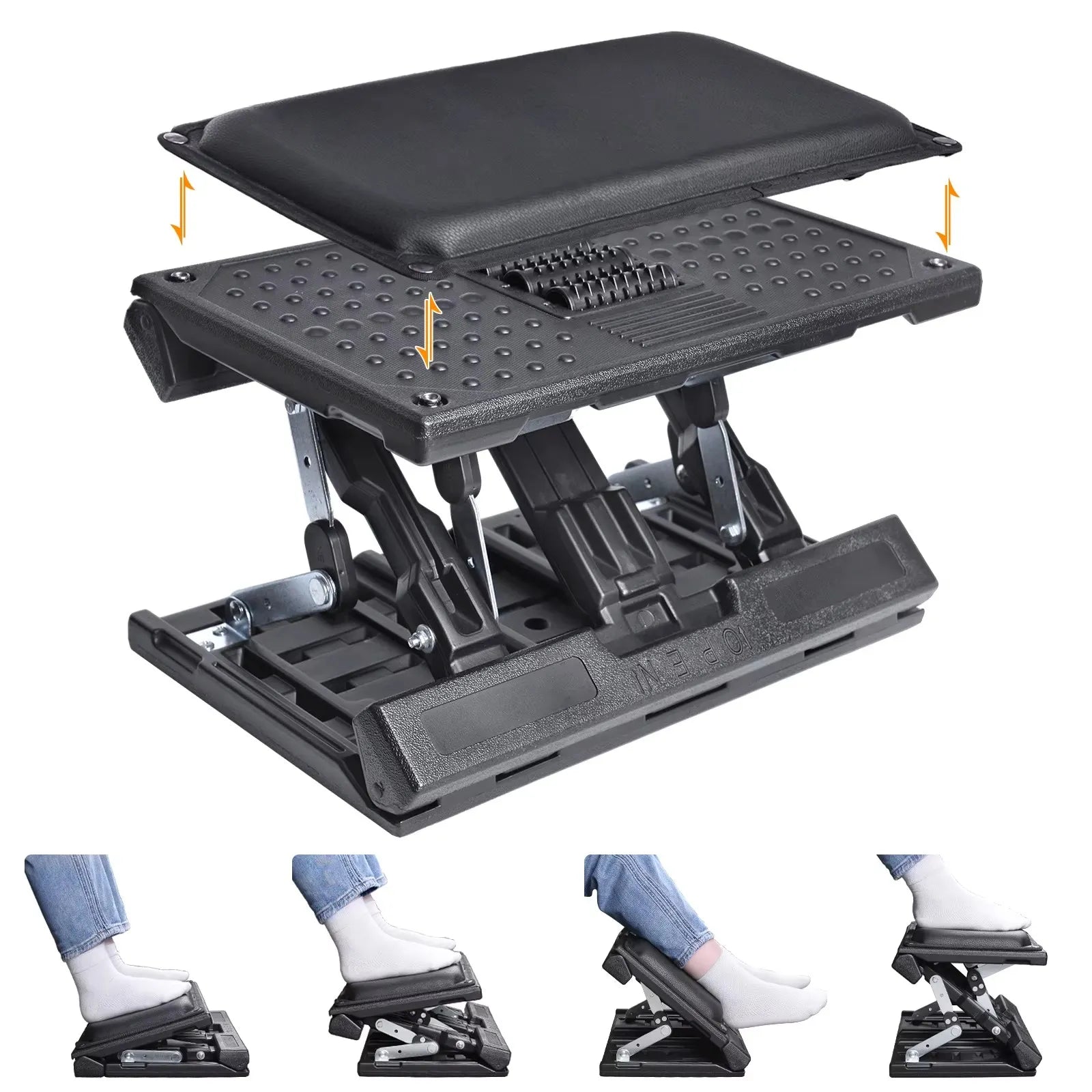 Apoio para Pés Ajustável Ergonômico Dobrável para Escritório