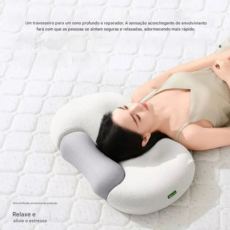 Travesseiro Cervical Ergonômico de Espuma Memory