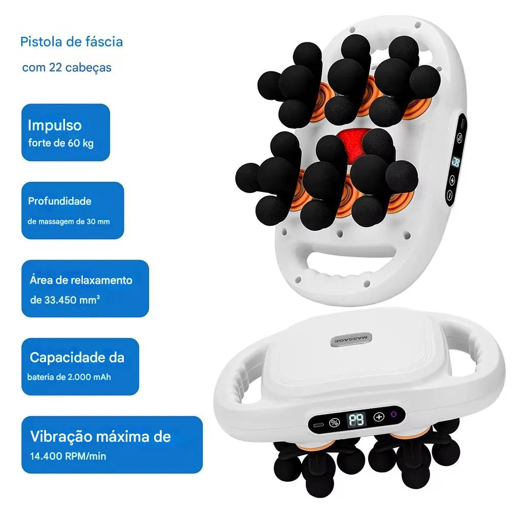 Massageador Muscular Profundo 22 Cabeças