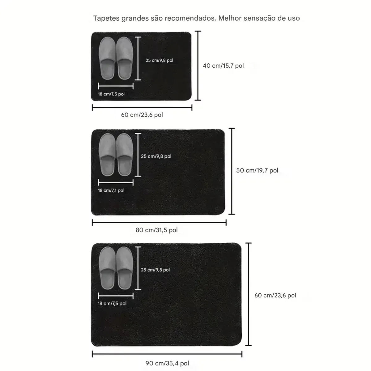 Tapete de Banheiro 3D Antiderrapante