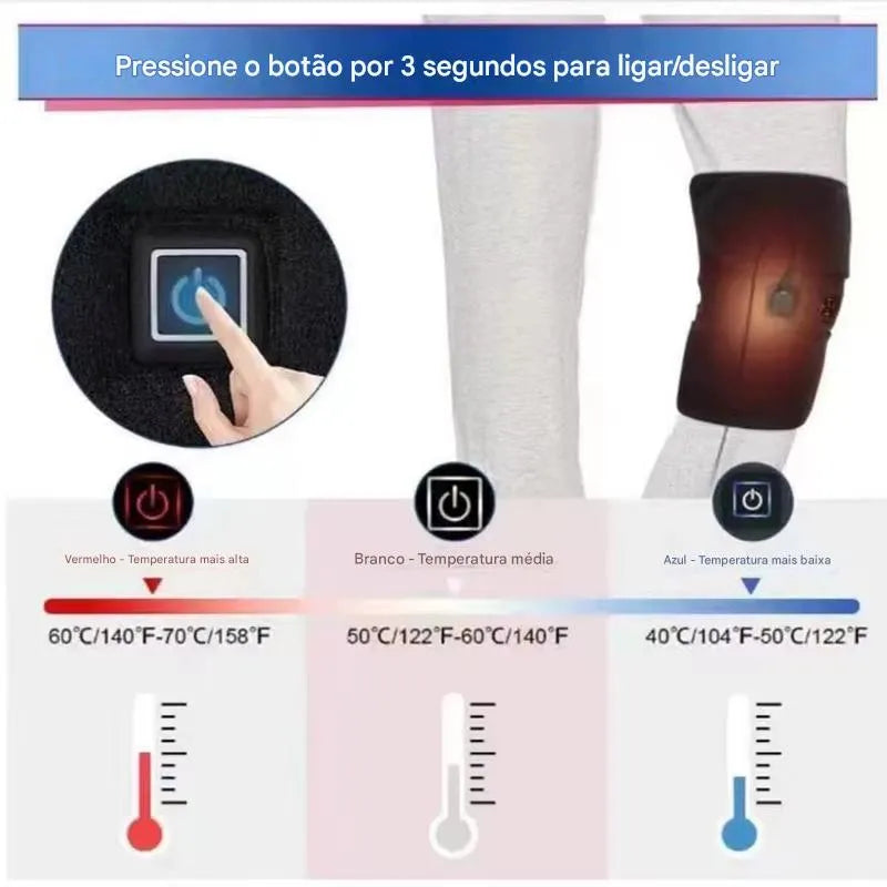 Cinta Massageadora Térmica para Joelhos