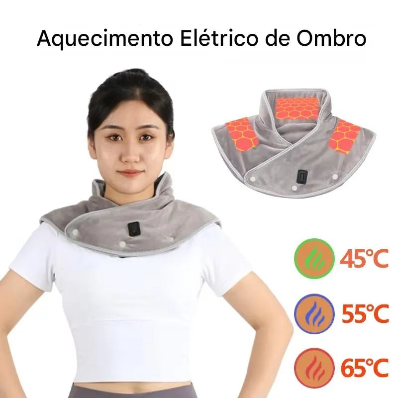 Almofada Térmica Elétrica USB para Ombros e Pescoço