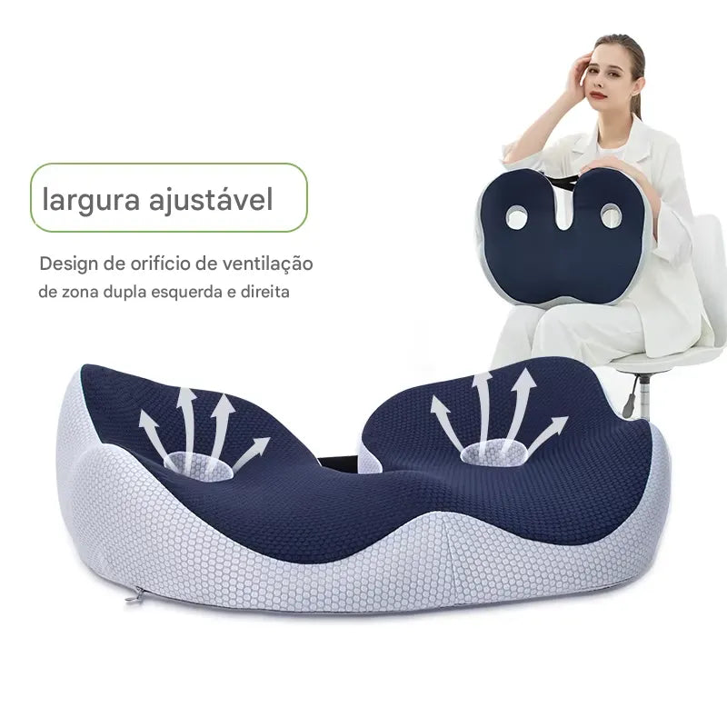 Assento Ortopédico Ajustável para Cadeiras Ortoluxxe