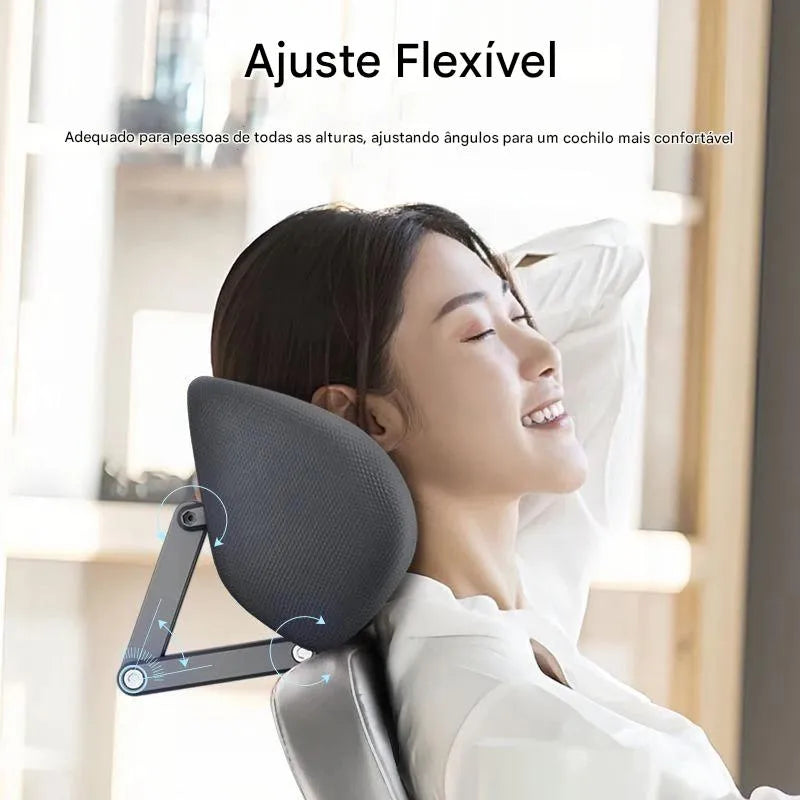Encosto cervical e cabeça ajustavel para cadeira de escritório Ortoluxxe