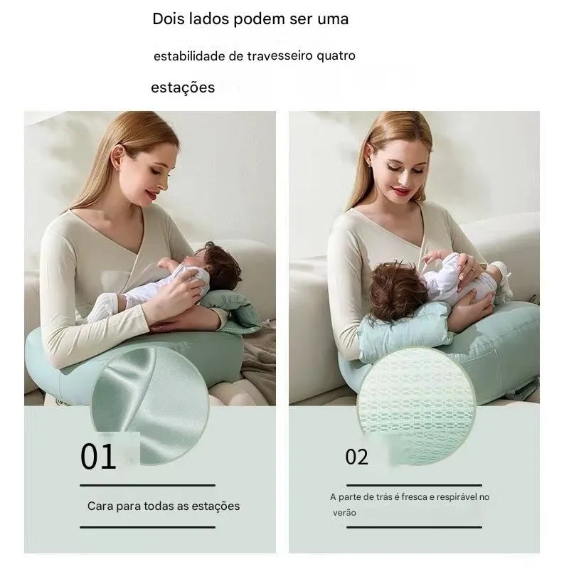 Almofada de Amamentação MomCare Ortoluxxe com Suporte Ergonômico e Mãos Livres