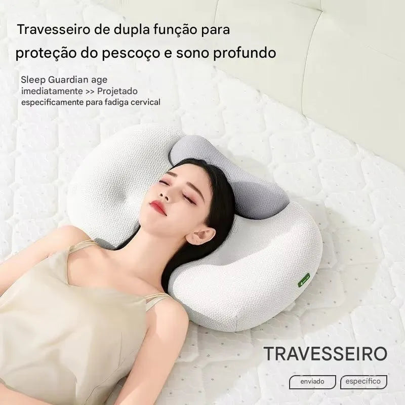 Travesseiro Cervical Ergonômico de Espuma Memory