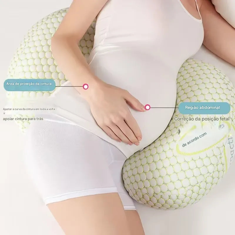 Travesseiro de cintura em formato de U - Suporte para maternidade e conforto Ortoluxxe