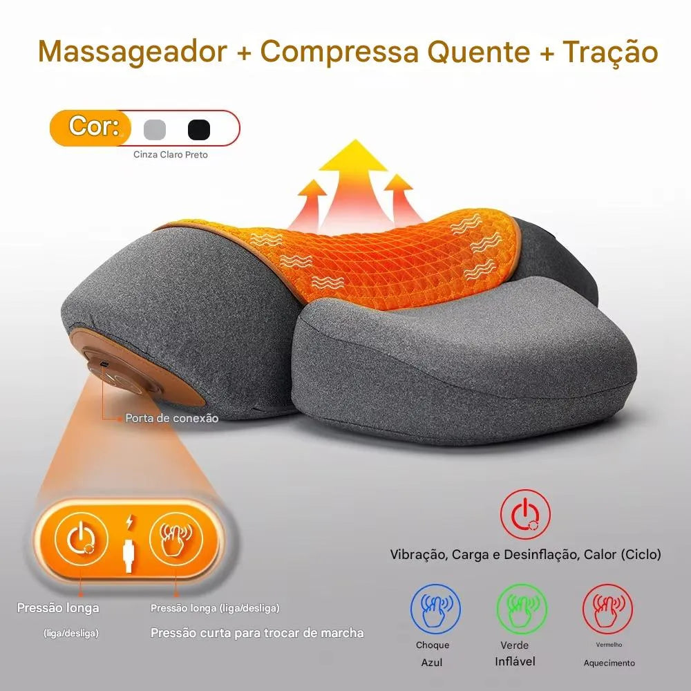 Travesseiro Massageador Elétrico para Pescoço
