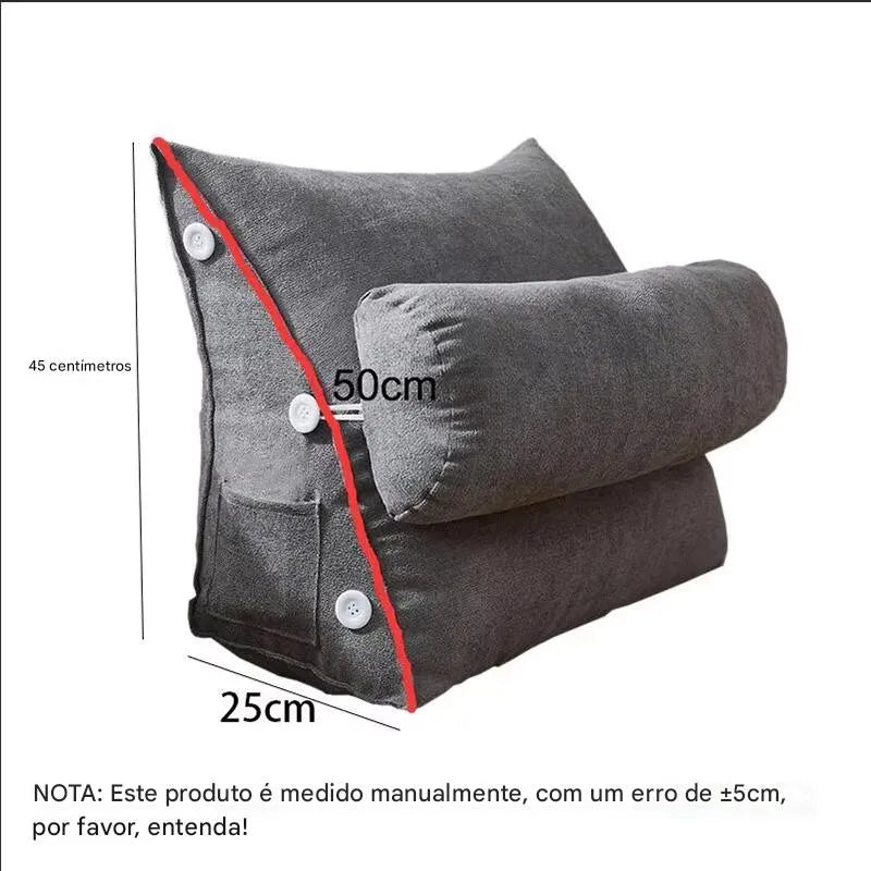 Almofada Triangular de Encosto – Suporte Lombar para Cama
