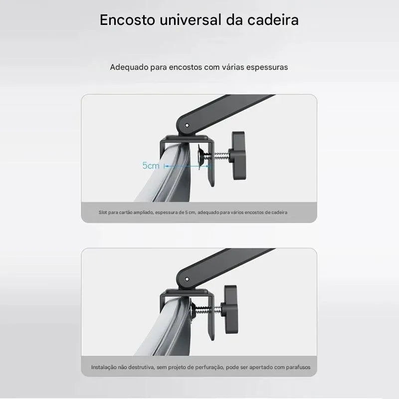 Encosto cervical e cabeça ajustavel para cadeira de escritório Ortoluxxe