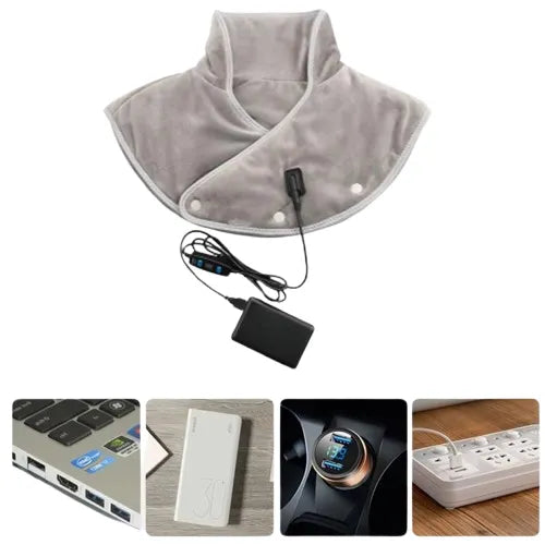 Almofada Térmica Elétrica USB para Ombros e Pescoço