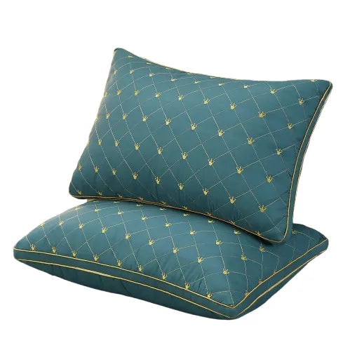 Travesseiro Luxuoso de Veludo com Penas Macias - Ortoluxxe