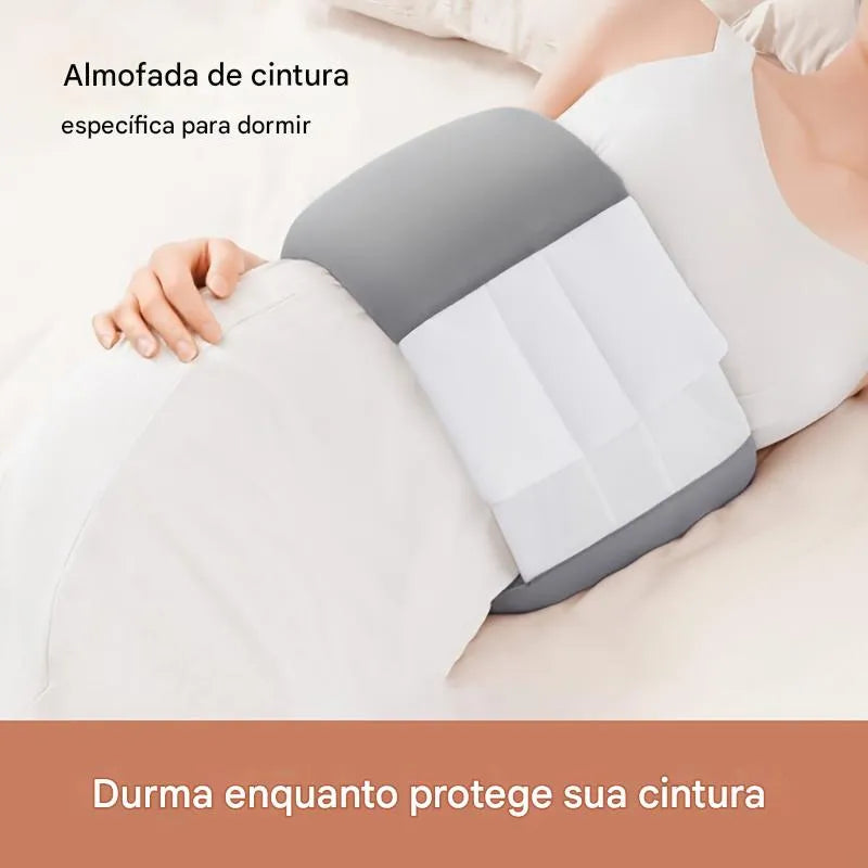 Travesseiro Para Lombar SleepBack Ajustável com Fibra de Poliéster Ortoluxxe