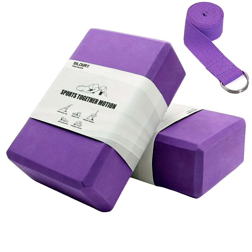 Kit 3 em 1 de Blocos de Yoga Ortoluxxe