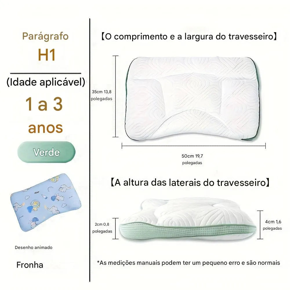 Travesseiro Ergonômico Infantil Ortoluxxe