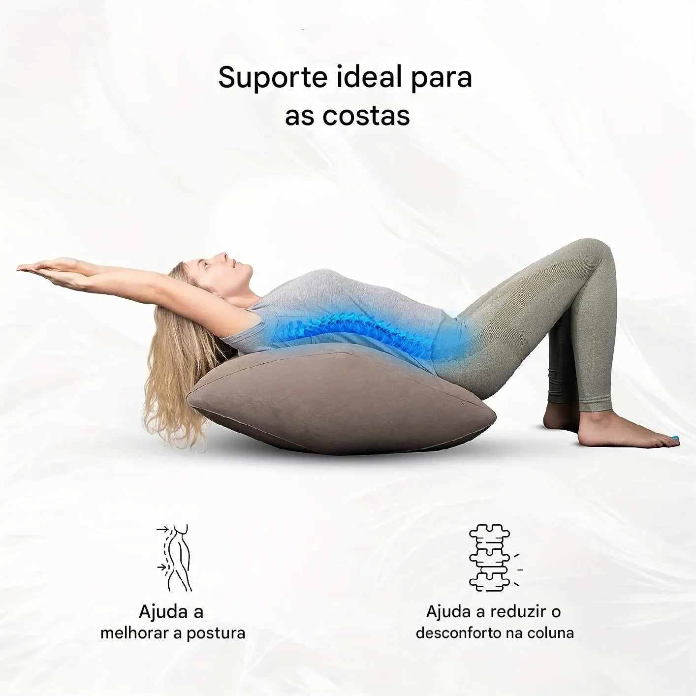 Travesseiro Inflável para Elevação de Pernas com Bolsa de Armazenamento Ortoluxxe