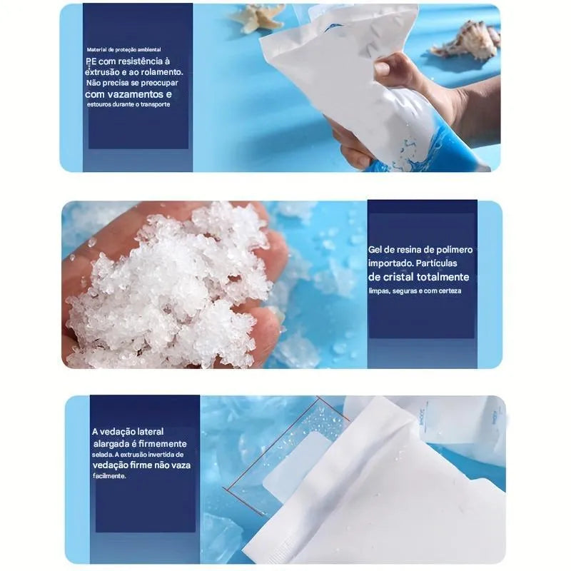 Kit com 10 Bolsas de Gelo Reutilizáveis Ortoluxxe