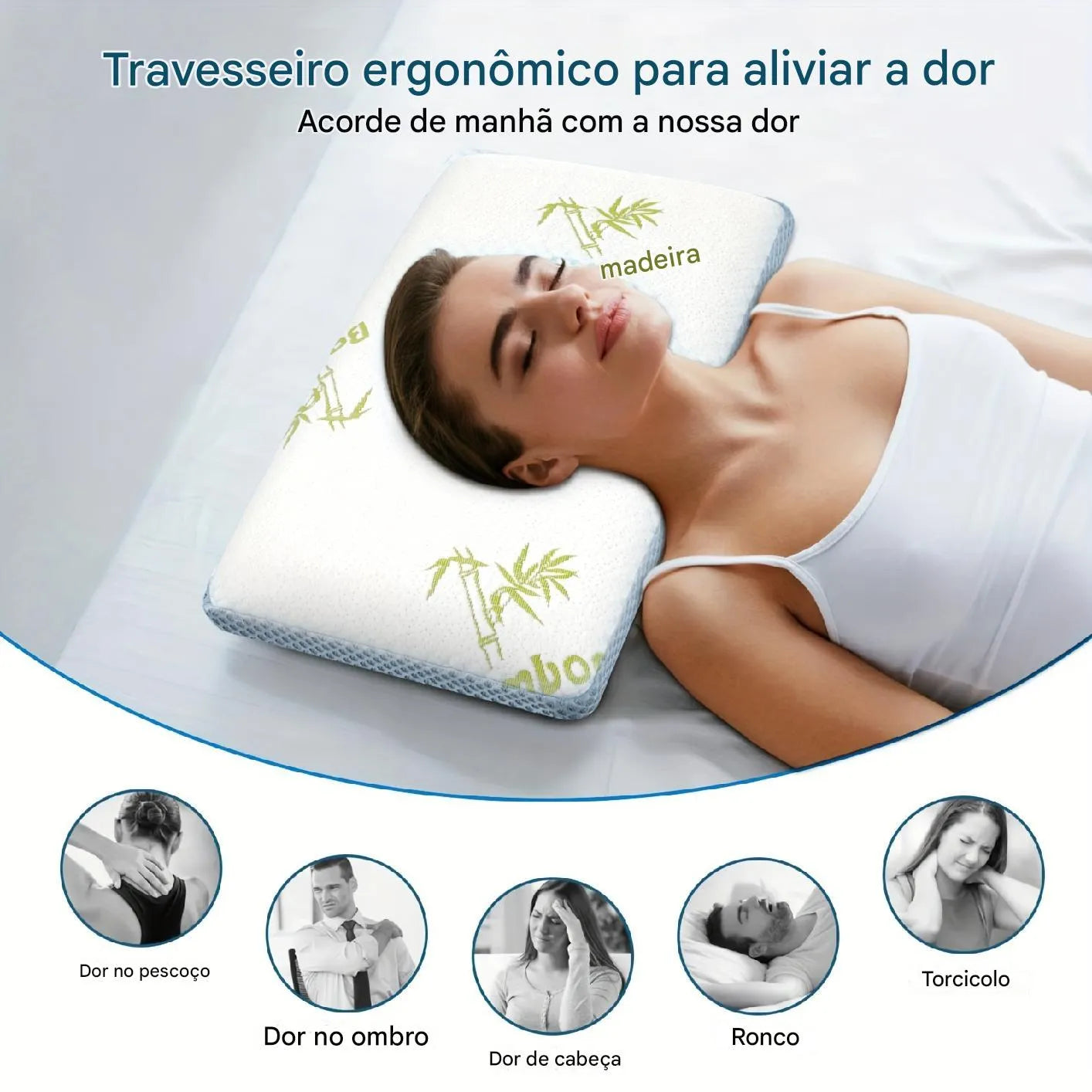 Travesseiro de Espuma de Memória Ortoluxxe