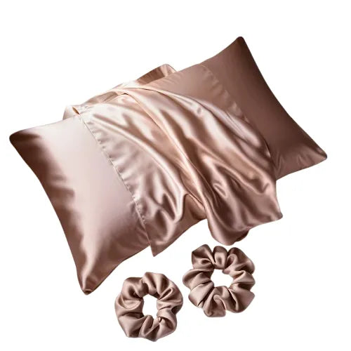 Conjunto Luxuoso de 3 Peças em Material Acetinado para Quarto e Banheiro Ortoluxxe