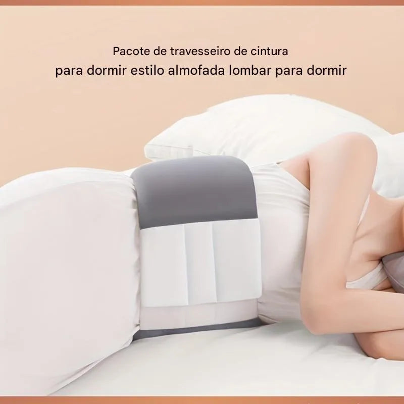 Travesseiro Para Lombar SleepBack Ajustável com Fibra de Poliéster Ortoluxxe