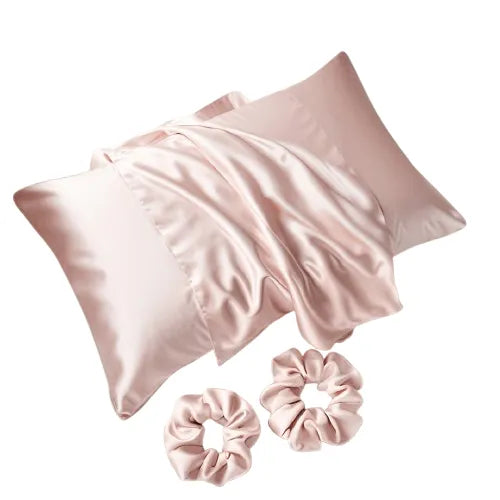 Conjunto Luxuoso de 3 Peças em Material Acetinado para Quarto e Banheiro Ortoluxxe