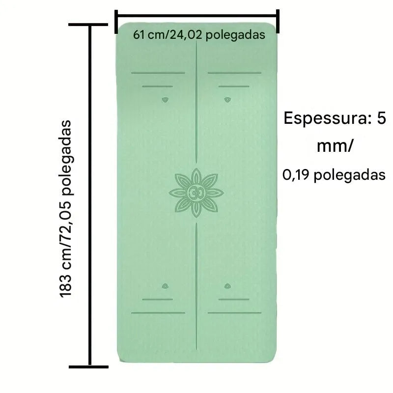 Tapete de Yoga Antiderrapante TPE Rosa Ortoluxxe