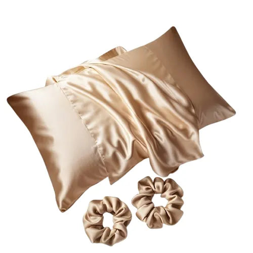 Conjunto Luxuoso de 3 Peças em Material Acetinado para Quarto e Banheiro Ortoluxxe