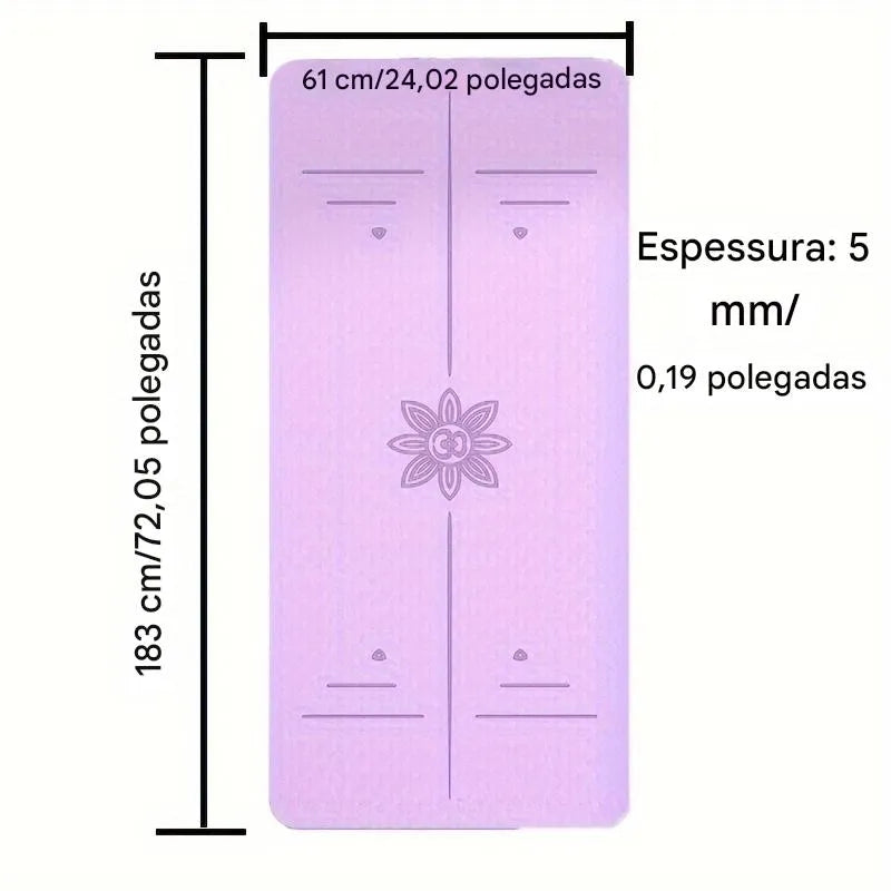 Tapete de Yoga Antiderrapante TPE Rosa Ortoluxxe